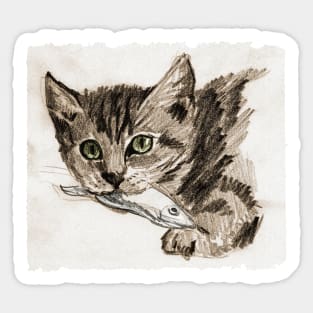 The Fisherman's Cat Sticker